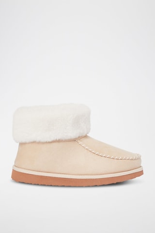 Pantufas forradas New Molly - Bege - Etam