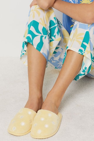 Pantufas Ginit - Amarelo e branco