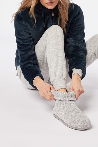 Pantufas Mona - Cinzento-claro mesclado - Etam