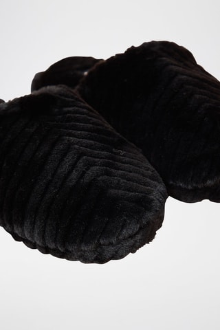 Gevoerde pantoffels Ninie Zwart