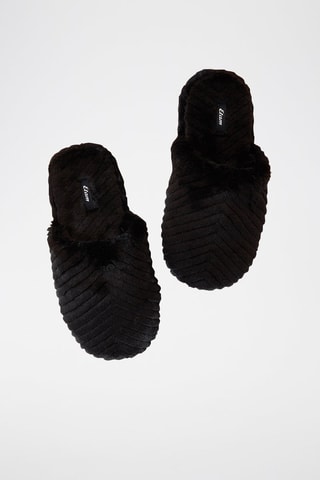 Gevoerde pantoffels Ninie Zwart