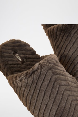 Pantufas forradas Ninie Antracite - Etam