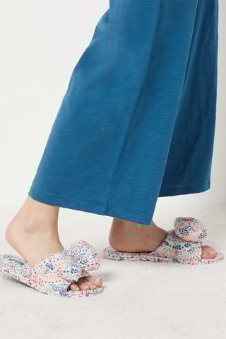 Pantufas - Branco e azul