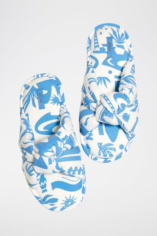 Mules Giann - Azul e branco