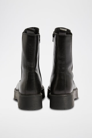 Botins subidos em couro - Preto