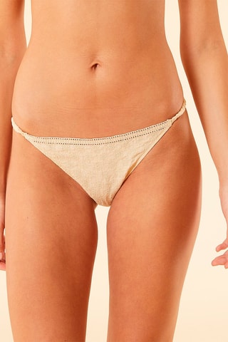 Tanga em linho Benny Mostarda ocre - Etam