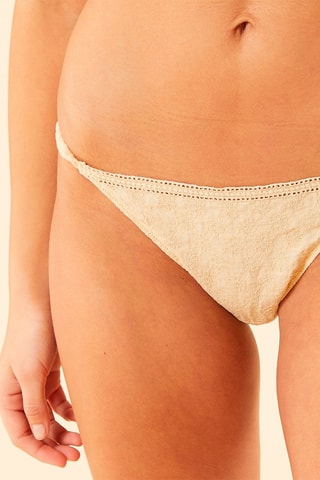 Tanga em linho Benny Mostarda ocre - Etam