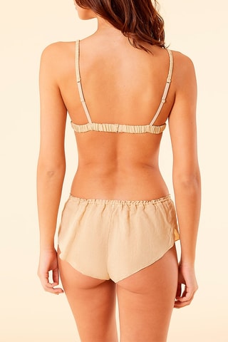 Soutien em linho Melita Mostarda ocre