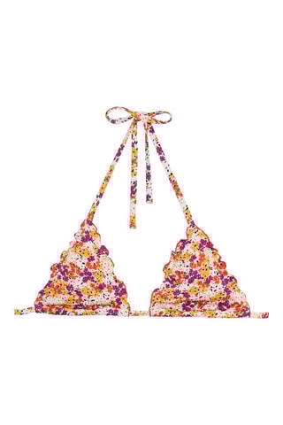 Parte de cima de biquíni- Branco e violeta