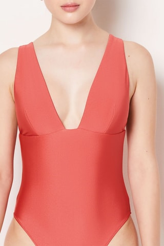 Fato de banho - Vermelho-tijolo