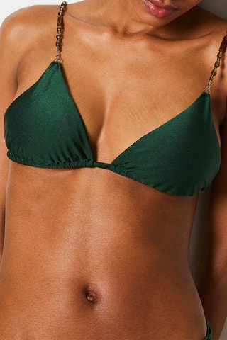 Parte de cima de biquíni- Verde-esmeralda