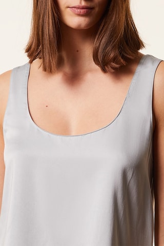 Camisola de alças - Cinzento-claro