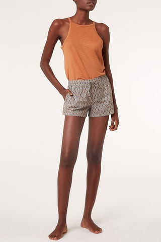 Camisola de alças em linho - Laranja