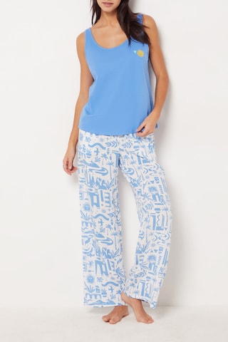 Camisola de alças de pijama Giny - Azul