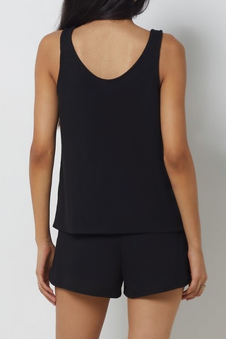 Camisola de alças de pijama Elian - Preto