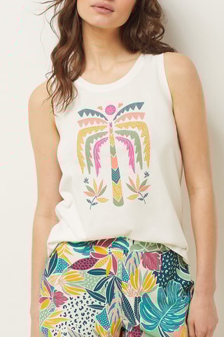 Camisola de alças de pijama Bahananas Cru