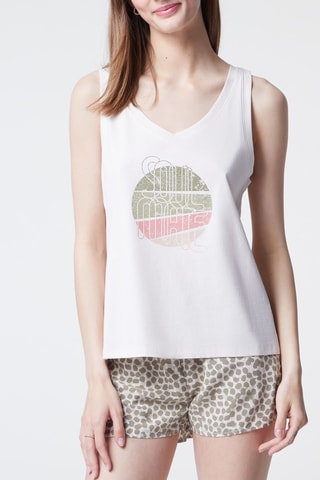 Camisola de alças Rosy Pérola - Etam