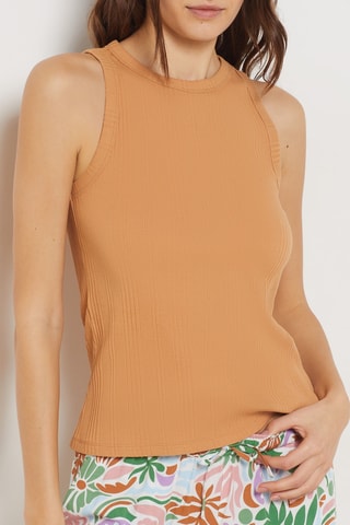 Camisola de alças de pijama Coly - Mostarda