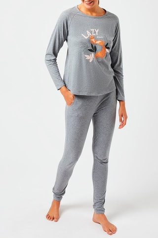 Calças de pijama - Cinzento mesclado