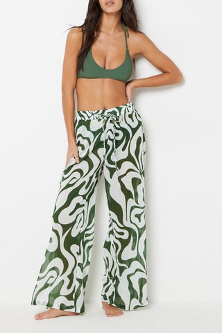 Calças de praia - Verde-escuro