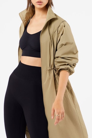 Casaco comprido Wind Verde-nilo