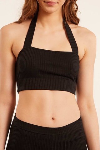 Soutien desportivo Summer Crop Preto - Etam