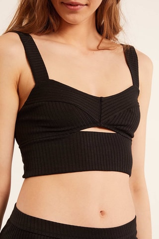 Soutien desportivo Summer Crop Preto - Etam