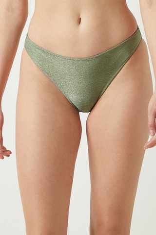 Cuecas de biquíni com purpurinas Tutti Frutti Caqui - Etam