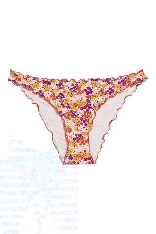 Parte de baixo de biquíni - Branco e laranja