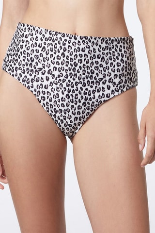 Parte de baixo de biquíni - Branco e preto
