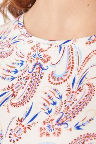 Camisa de dormir Solis - Cru e coral