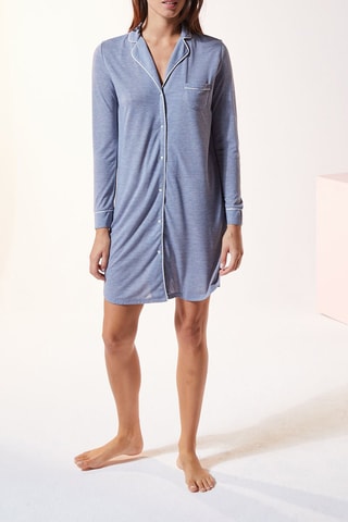 Camisa de noite Warm Day Azul-marinho - Etam