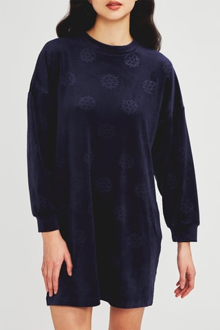 Camisa de dormir Sheann - Azul-marinho