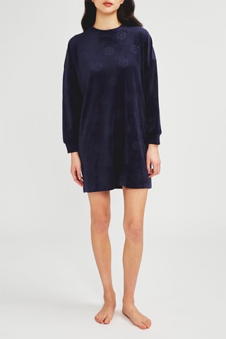 Camisa de dormir Sheann - Azul-marinho