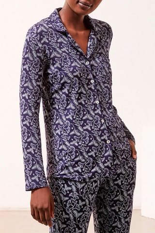 Camisa de noite Lou Azul-marinho