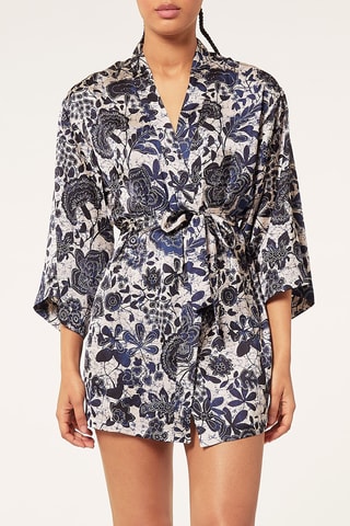 Robe Blou - Azul-escuro e branco