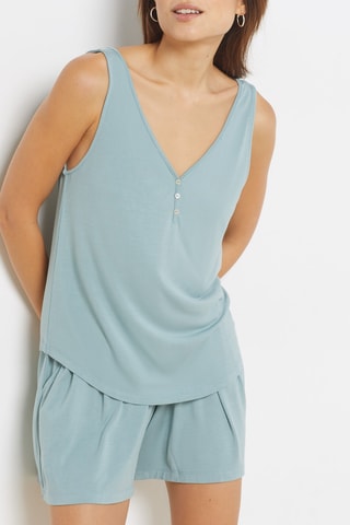 Top de pijama - Azul-celeste