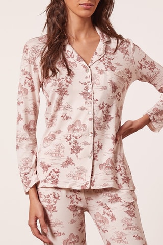 Camisa de pijama - Vermelho-tijolo