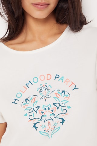 T-shirt de pijama Octavy - Branco