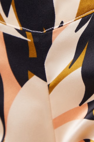 Calções de pijama Leaves - Branco e mostarda