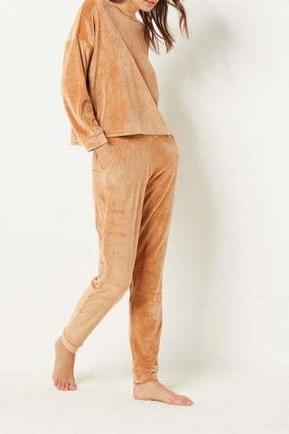 Velours Joggingbroek Dunkan - Camel