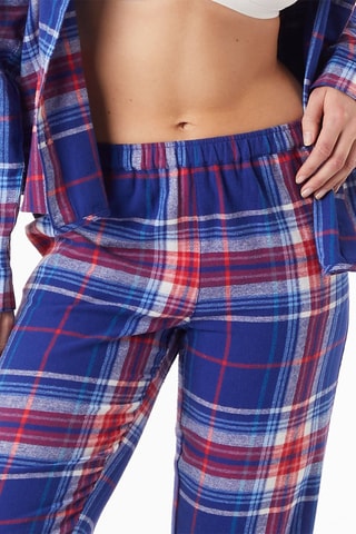 Calças de pijama cintura subida Sisoes - Azul-real e vermelho - Etam
