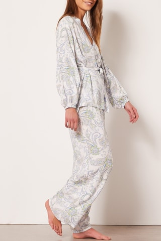 Calças de pijama cintura subida Mariage Branco - Etam