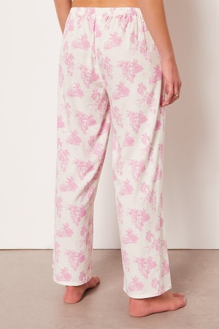 Calças de pijama 7/8 cintura subida em linho Uriane - Cru - Etam