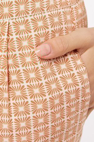 Calças de pijama 7/8 cintura subida Atesa - Castanho-claro