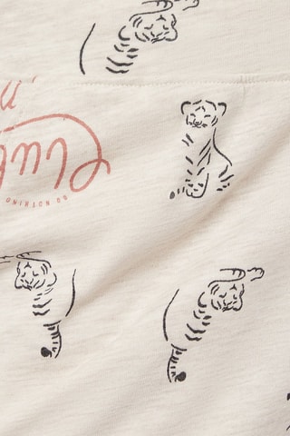 Calças de pijama cintura subida Divan - Bege