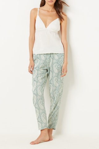 Calças de pijama In The Garden Verde-água
