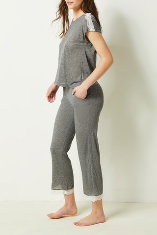 Calças de pijama 7/8 - Cinzento