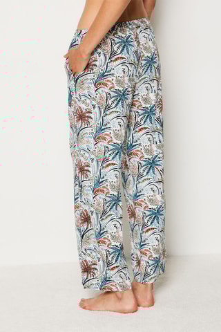 Calças de pijama - Branco e azul-celeste