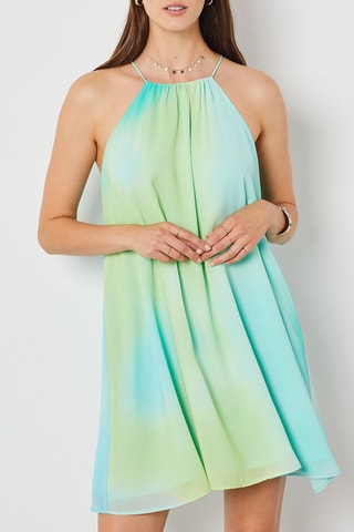 Vestido direito - Azul-claro